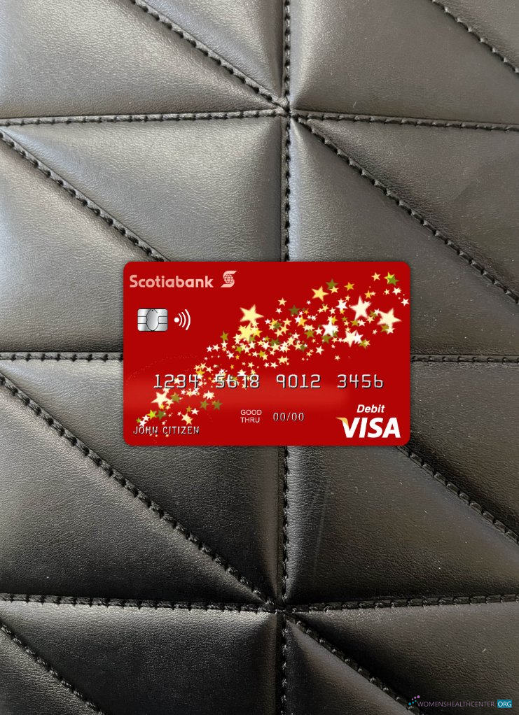 Download Bahamas Scotia bank visa card photolook front Photoshop template